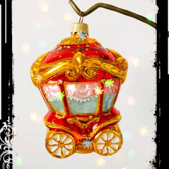 Christopher Radko Other - NEW Rare Christopher Radko PRINCESS' ROYAL CARRIAGE Red Hand Made Glass Ornament